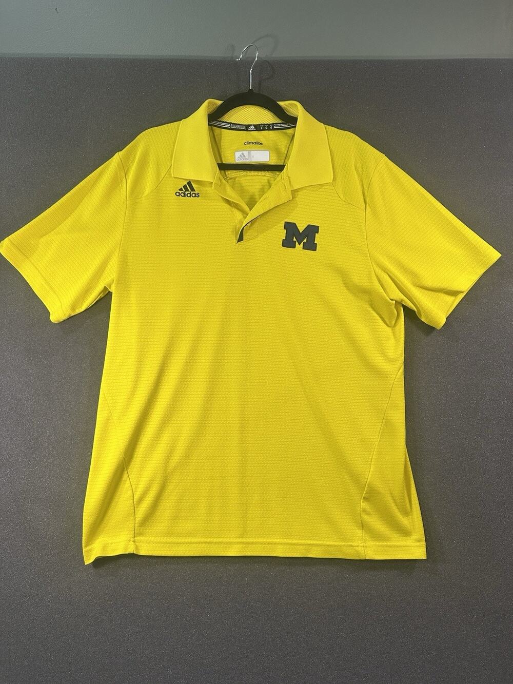 Adidas Michigan Men’s Climalite Polo Shirt Size Large